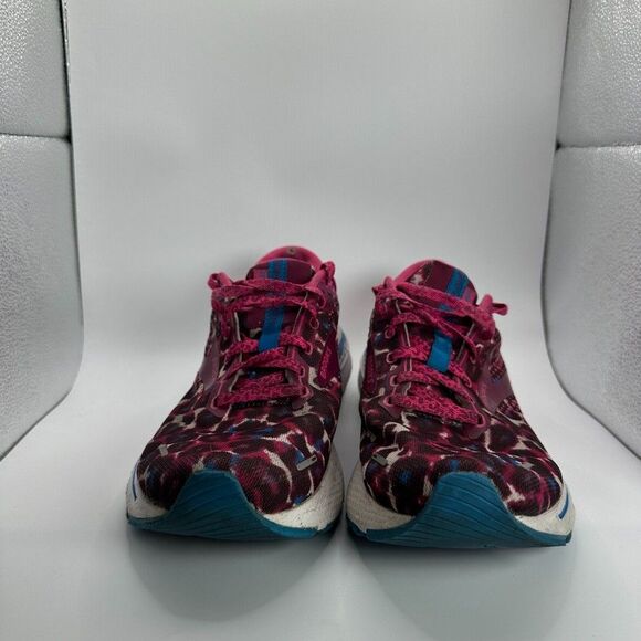 Brooks Adrenaline GTS 22 Shoes Womens Size 10 B Pink Cheetah Print Running - Picture 2 of 12